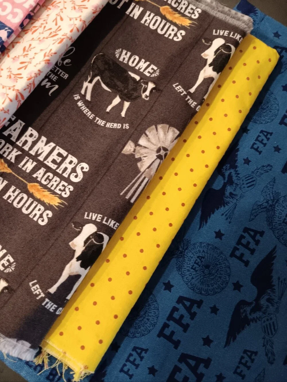FFA farm animal fabric (set) - 2.5 yards (approx.)